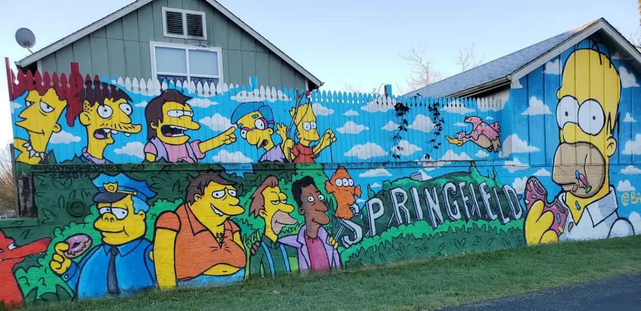 The Simpsons Mural